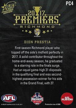 2017 Select Premiers Richmond #PC4 Dion Prestia Back